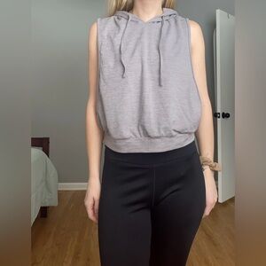 HALARA Gray Sleeveless Hoodie